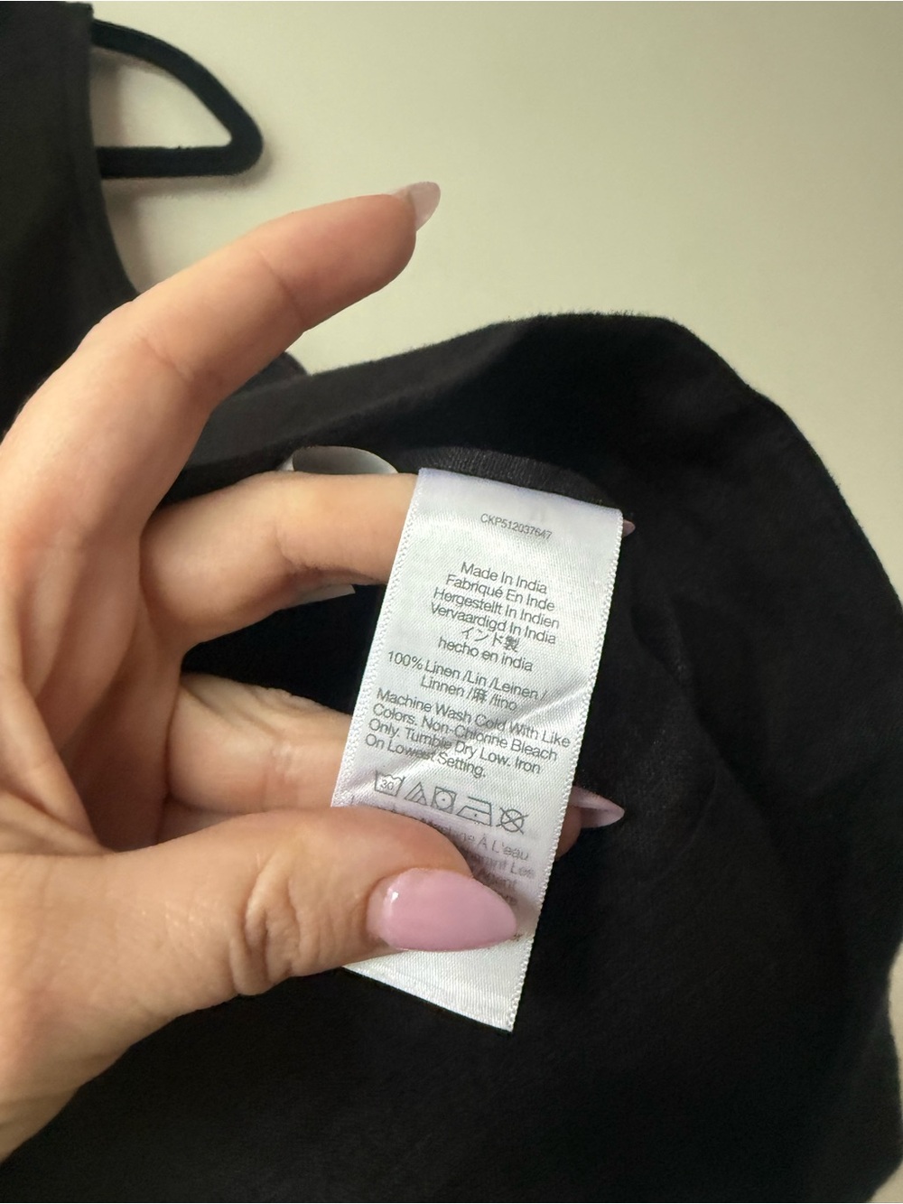Madewell Shell Top in 100% Linen in Jet Black M - Picture 9 of 10